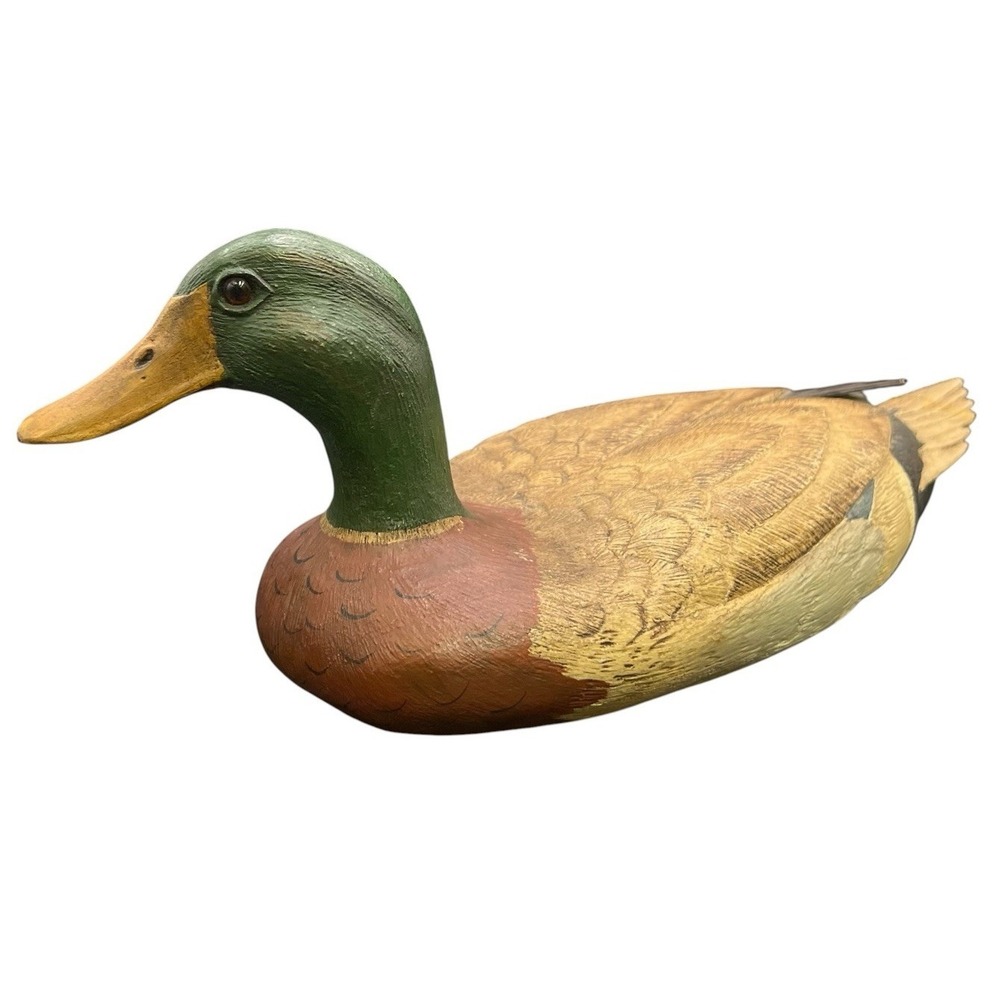 Hal Wheeler Duck Decoy Mallard Drake Hand Carved Signed Original Wood Carving - Picture 2 of 12